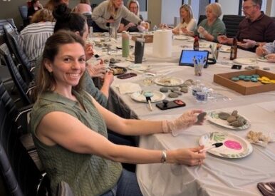 Ashlyn Dowd at paint night to benefit Westborough Connects
