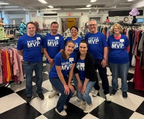 Mirick Gives Back volunteers at Abby's House in Worcester